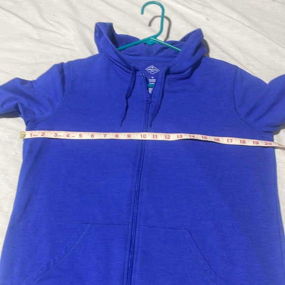 St Johns Bay Sweatshirt Size M Women’s Blue Full Zip Hoodie - Picture 3 of 5